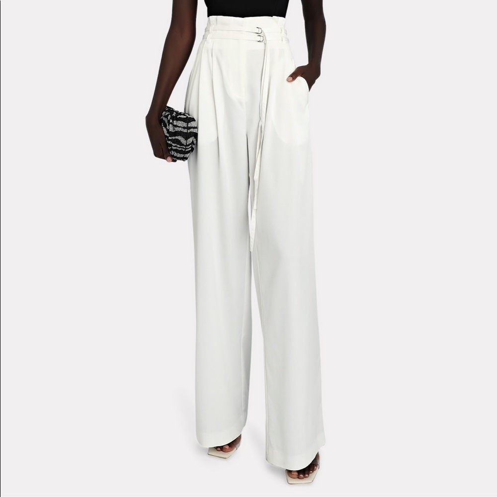 Derek Lam 10 Crosby Jude Double Belt Wide-Leg Trousers - Size 10 - NWT